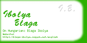 ibolya blaga business card